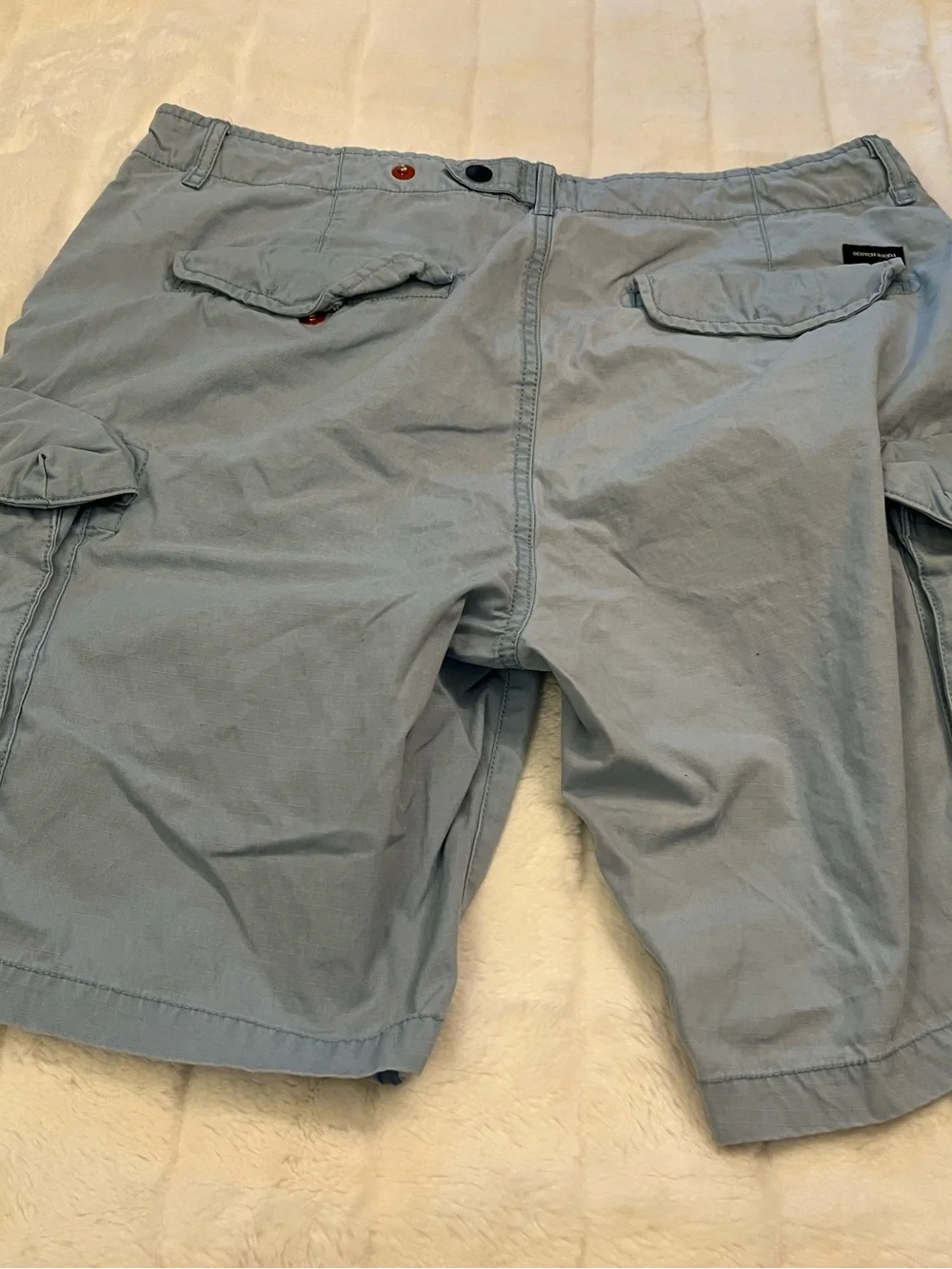 Scotch and Soda Mens size 32 Light Blue Slate gray  Cargo Shorts